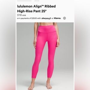 lululemon Align™ Ribbed High-Rise Pant 25"